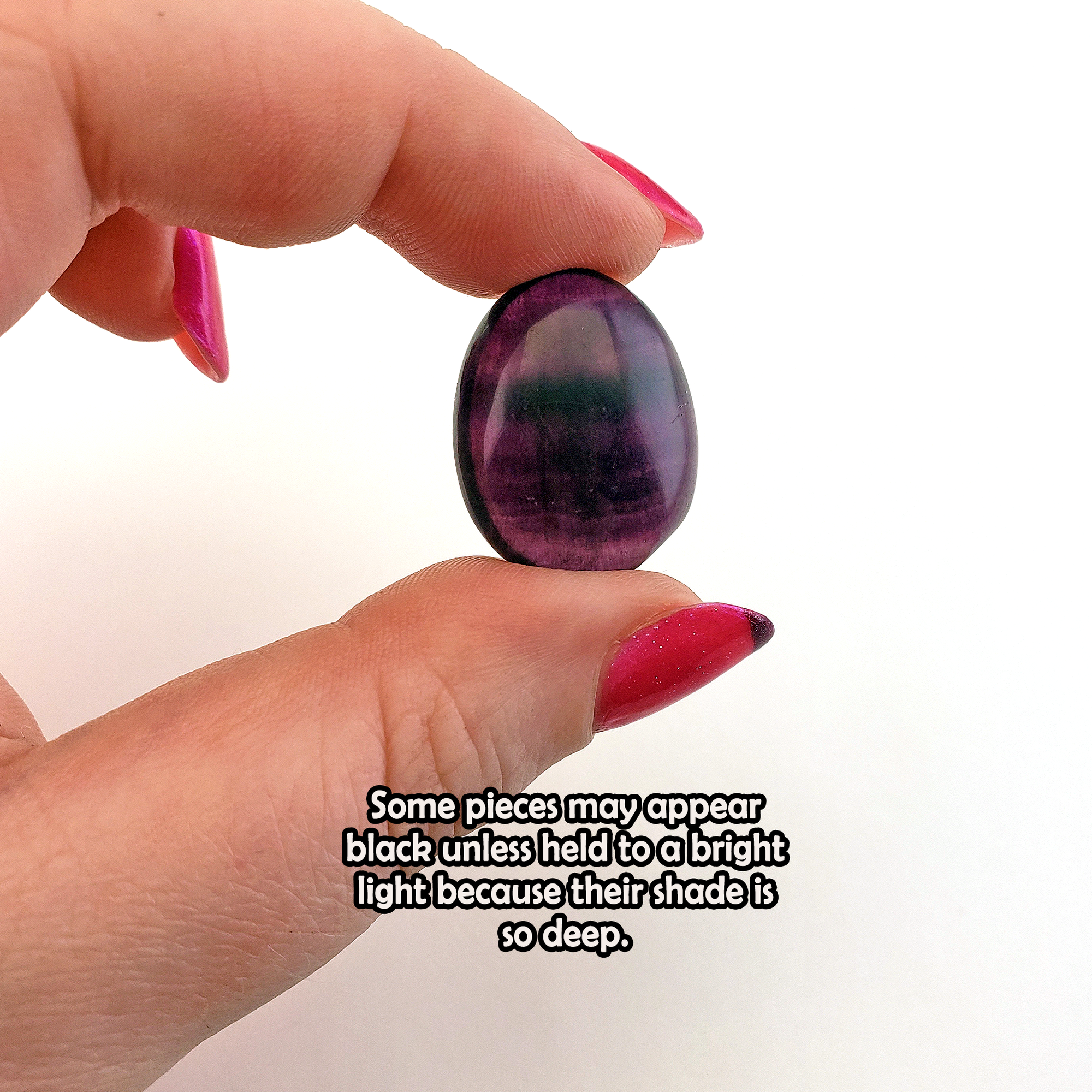 Fluorite Crystal Natural Gemstone Tumbled Stone | High Quality - Dark Fluorite