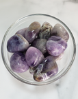 Dogtooth Amethyst Tumbled Crystal - Freeform One Stone - In Bowl