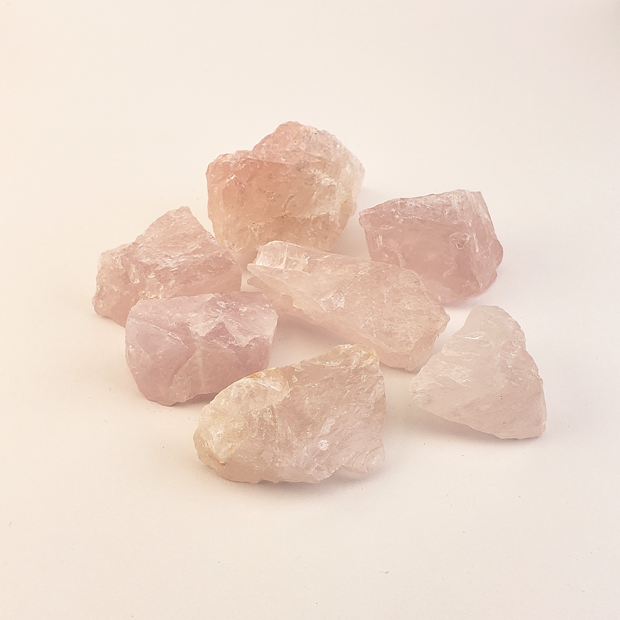 Rose Quartz Raw Crystal Rough Gemstone - Small One Stone - White Background