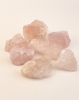 Rose Quartz Raw Crystal Rough Gemstone - Small One Stone - White Background