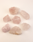 Rose Quartz Raw Crystal Rough Gemstone - Small One Stone - White Background 4