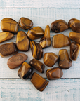 Tigers Eye Natural Tumbled Crystal - One Stone - Freeform Stones in a Heart