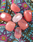 Strawberry Obsidian Crystal Cherry Quartz Manmade Tumbled Stone | One Stone - 5