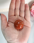 Red Jasper Natural Gemstone Sphere Crystal Orb Marble - One 30mm Sphere - Red Jasper Crystal Orb in Hand