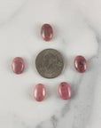 Rhodonite Crystal Oval Gemstone Natural Stone Cabochon | 14mm - 6