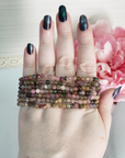 Rainbow Tourmaline Crystal Natural Gemstone 3-4mm Beaded Bracelet - 3