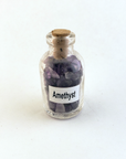 Amethyst Natural Crystal Chips Bottle - One Bottle on White Background