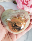 Unique Polychrome Jasper Stone Heart Natural Crystal | 73mm | Annatto - 1