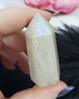 Unique Moonstone Crystal Tower Point Natural Gemstone Obelisk | Artemis - 1