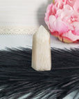 Unique Moonstone Crystal Tower Point Natural Gemstone Obelisk | Artemis - 4