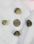 Asterite Serpentine Stone Natural Tumbled Crystal - Size Comparison