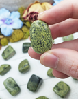 Asterite Serpentine Stone Natural Tumbled Crystal - One Stone in Hand 3
