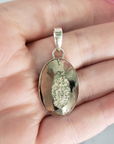Unique Pyrite Crystal Natural Gemstone 925 Sterling Silver Pendant - Aubrey - 1