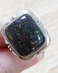 Australian Opal Sterling Silver Ring - Coen - Size 7