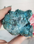 Unique Chrysocolla Crystal Cluster Natural Mineral Formation on Matrix | Beth - 4