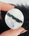 Unique Flashy Rainbow Moonstone Crystal Palm Stone Natural High Quality AAA Grade Gemstone | Balance - 3