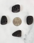 Lava Rock Scoria Black Basalt Natural Gemstone Tumbled Stone - 3