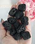 Lava Rock Scoria Black Basalt Natural Gemstone Tumbled Stone - 1