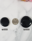 Obsidian Natural Crystal Palm Stone Worry Stone Meditation Tool | Multiple Sizes - 1
