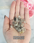 Tourmalinated Quartz Black Tourmaline Rutilated Quartz Gemstone Natural Crystal Chips By the Ounce - 4