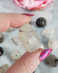 Black Tourmaline Rutilated Quartz Crystal | Tourmalinated Quartz Gemstone Natural Tumbled Stone | One Stone - 6