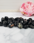 Black Tourmaline Crystal Natural Gemstone Tumbled Stone - 1