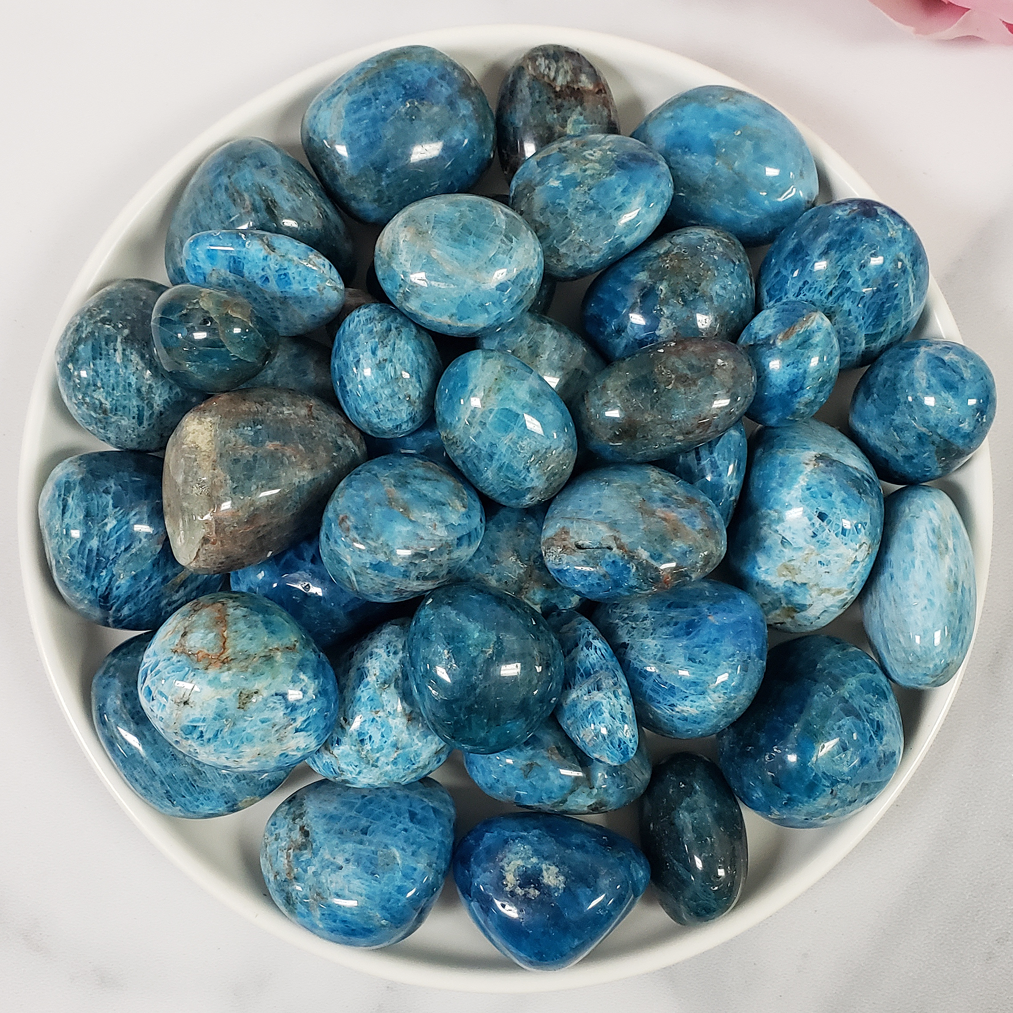Blue Apatite Crystal Natural Gemstone Tumbled Stones Crystal