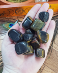 Multi Blue Tigers Eye Crystal Natural Gemstone Tumbled Stone - 6
