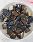 Multi Blue Tigers Eye Crystal Natural Gemstone Tumbled Stone - 10