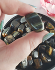 Multi Blue Tigers Eye Crystal Natural Gemstone Tumbled Stone - 4