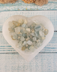Light Blue Topaz Raw Crystals Rough Gemstones by the Half Ounce - In Selenite Bowl