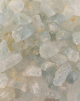 Light Blue Topaz Raw Crystals Rough Gemstones by the Half Ounce - Close Up 2