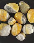 Bumblebee Jasper Calcite Crystal Natural Gemstone Tumbled Stone | Multiple Sizes - Fumarolic Jasper