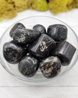 Black Galaxy Jasper Tumbled Gemstone - Single Stone or Ounce