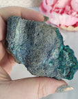 Unique Chrysocolla Crystal Cluster Natural Mineral Formation on Matrix | Gimel - 3