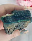 Unique Chrysocolla Crystal Cluster Natural Mineral Formation on Matrix | Gimel - 4