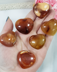 Carnelian Crystal Heart Shaped Natural Gemstone Carving - 3