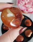 Carnelian Crystal Heart Shaped Natural Gemstone Carving | Multiple Sizes! - 2