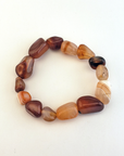 Carnelian Natural Crystal Nugget Stretch Bracelet