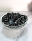 Larvikite Natural Crystal Chips By the Ounce - In Glass Bowl