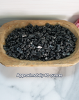 Larvikite Natural Crystal Chips By the Ounce - 40 ounces in Wooden Bowl