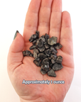 Larvikite Natural Crystal Chips By the Ounce - 1 Ounce in Hand
