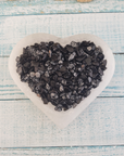 Snowflake Obsidian Natural Crystal Chips by the Ounce - In Selenite Bowl