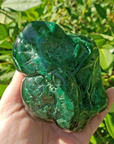 Unique Jumbo Malachite Semi-Polished Freeform - Clasp - Underside