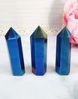 Rainbow Titanium Aura Quartz Crystal Tower Point | SECONDS | Multiple Sizes