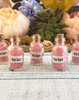 Rose Quartz Crystal Chips Chips in Glass Bottle | Color Enhanced