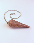 Pink Opal Crystal Natural Gemstone Pendulum | Spiritual Tool