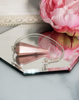 Pink Opal Crystal Natural Gemstone Pendulum | Spiritual Tool - On Mirror
