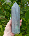 Unique Jumbo Natural Ruby Kyanite Crystal Tower Gemstone Obelisk - Cordelia - Sunlight