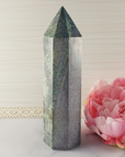 Unique Jumbo Natural Ruby Kyanite Crystal Tower Gemstone Obelisk - Cordelia - Photo Lights 3